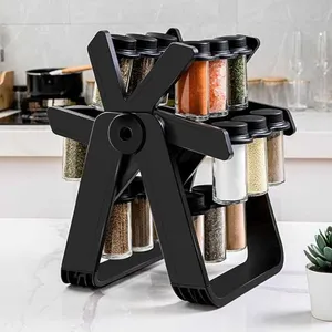 360° Rotating Spice Rack Organizer - 16 Jars