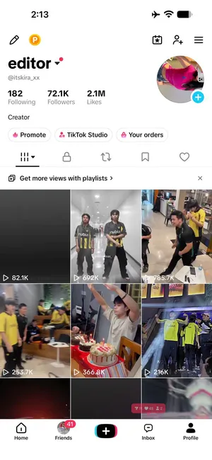 TikTok account