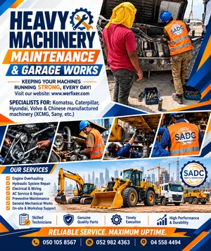 Heavy Machinery Repair, Electrical Troubleshooting & Garage Works  UAE