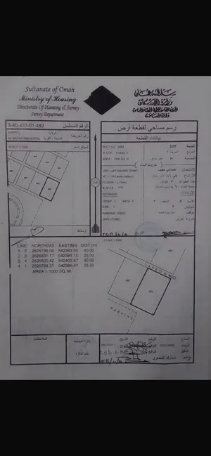 Industrial Land for Sale in Al Batinah Suwaiq