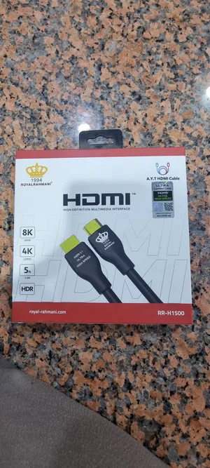 كيبل HDMI 2.1 لاصلي المعتمد من شركة رويال رحماني