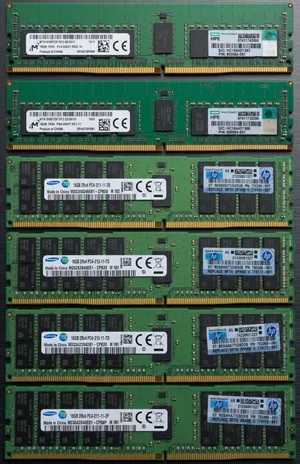 ECC RAM DDR4 16GB (2x2400T, 4x2133) HP