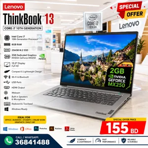 Lenovo Core i7 10th Gen Thinkpad 13 - 8GB RAM 256GB M.2 SSD / WhatsApp