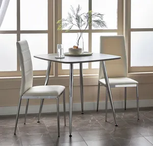 2-Seater Wooden Top Dining Set