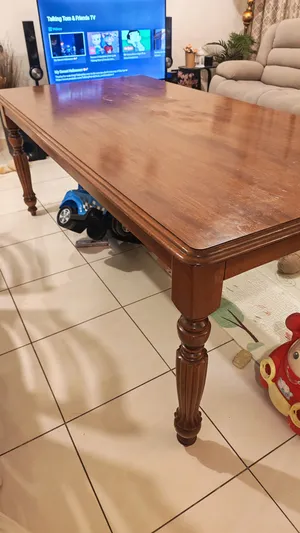 Solid wooden dining table with 6 chairs