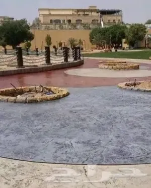 الخرسانة ملونة الخرسانة مطبوعة صبة مروحة وايبوكسي