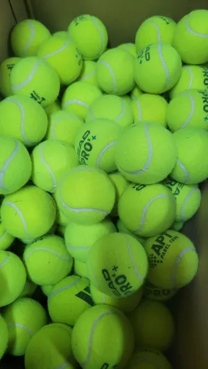 used  padel balls in good condition 100 balls aed 50