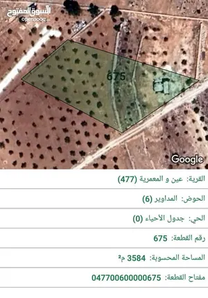 أرض زراعية مع بيت عظم للبيع