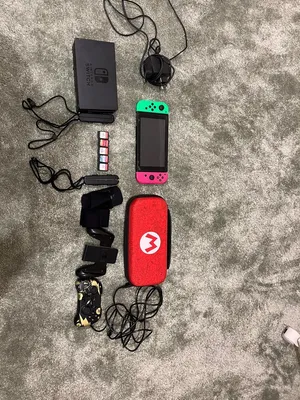 Nintendo switch with accessories
