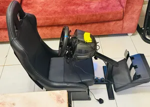 Plug-and-Play Sim Racing Cockpit and thrustmaster t300 gt edition Steering Wheel Bundle
