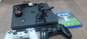 بلاستيشن 4 سليم نظيف جدا ، هارد 1 تيرا ، 2 يدات وكالة ، cd fc25 , سلك باور ، سلك شاشة hdmi