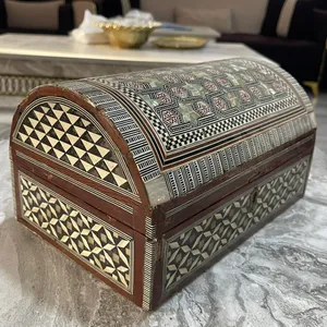 صندوق خشب مطعم صدف صناعة يدوية فاخرة