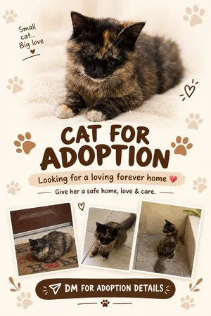 Female Kitten for free  5 months old Vaccinated, litter trained
