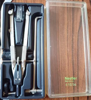 طقم رسم هندسي Nestler ألماني مستورد كامل بعلبته الأصلية وكامل مرفقاته