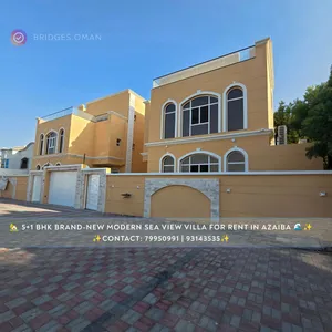 5+1 BHK Brand-New Modern Sea View Villa for Rent in Azaiba