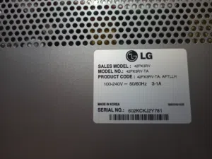 شاشة بلازما LG اصلي 42 عيبها باور مافيهاش