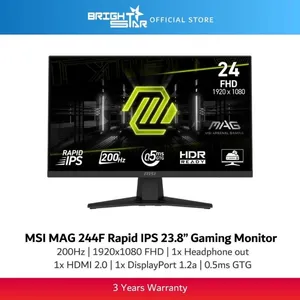 شاشه msi 244f 200hz Ips 0.5 السعر 165 الف بيها مجال