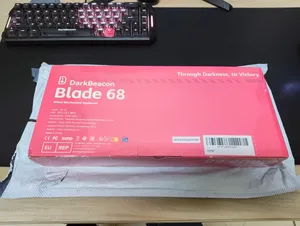 New Unopened DarkBeacon Mechanical 65% keyboard White Transparent Keycaps