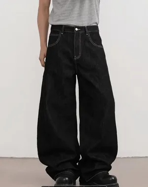 Black baggy jeans brand new size 32 in Mangaf model is baggy silovet