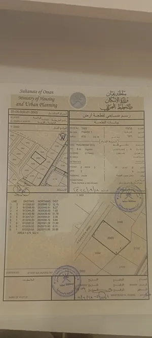 أرض سكنية معبيله موقع ممتاز جدا مساحة 676م