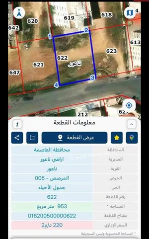 قطعة أرض للبيع في عمّان – مرج الحمام 953م