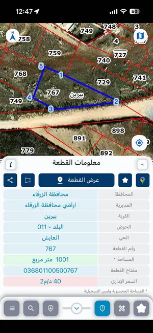 للبيع ارض في بيرين بسعر لقطة