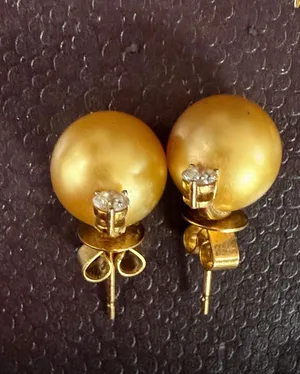 DAMAS Golden South Sea Pearl Earrings