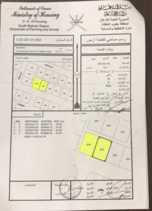 Residential Land for Sale in Al Batinah Al Masnaah