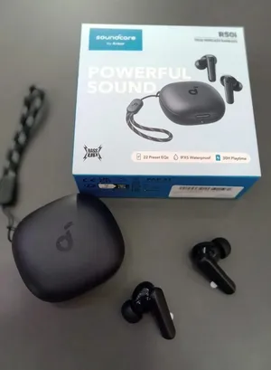 سماعات لاسلكيه Soundcore R50i NC الآصليات من شركة Anker اللون الأسود. سماعات مقاومة للغبار والعرق