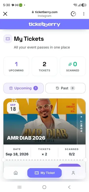تذاكر حفل عمرو دياب