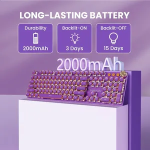 EWEADN V20 Typewriter Keyboard (Purple - Pink Switches)