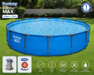 بركة سباحة Bestway Steel Pro MAX الأصلية
