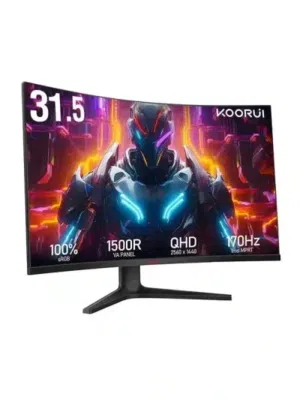 شاشات جيمنج KOORUI 32 CURVED – 27 INCH FHD انش32 بمعدل تحديث 170Hz افضل شاشه جيمنج شامل توصيل
