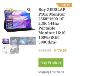 شاشة ZEUSLAP P16K كيمنك