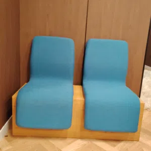 مريح للجسات كرسي انتظار أو كرسي استقبال مودرن مزدوج (Two-Seater Waiting Bench)  الطويلة كل الجديد .