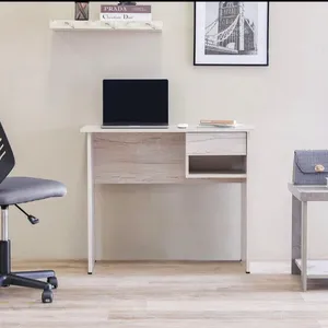 استلم وادفع مكتب خشبي للدراسة العمل مع درج ورف تخزين Wooden Study Desk with Drawer and Storage Shelf
