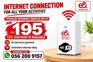 Etisalat home WiFi internet with best promotions.
