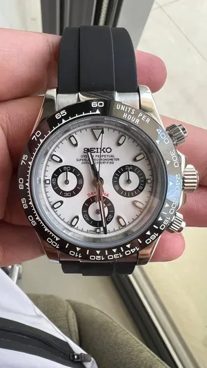 Custom Seiko 'Panda' Chronograph Mod – VK63 Movement (Brand New)