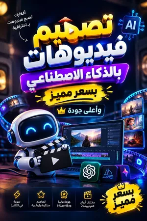 تصميم فيديوهات بالذكاء الاصطناعي باحترافية وبأسعار مميزة