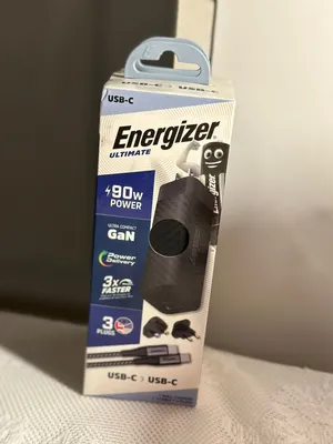 5kd Energizer Ultimate 20W GaN Wall Charger (with 3 Plugs + USB-C Cable)