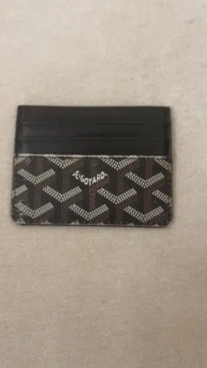 Goyard Style Card Holder – Black Pattern  Slim & Compact