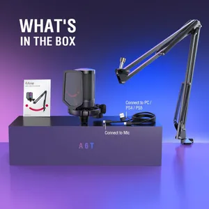 مايكروفون الألعاب FIFINE AmpliGame A6T – صوت احترافي وأناقة RGB