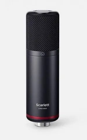 مايك سكارليت ميكروفون مكثف بحجاب كبير (Large-diaphragm condenser) مصمم لتسجيل الصوت الاستوديوي. ا