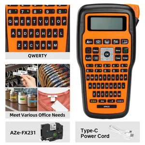 طابعة ملصقات محمولة (Label Maker Printer)، وتحديداً الموديل E1000 Pro المتوافق مع أشرطة طابعات Broth