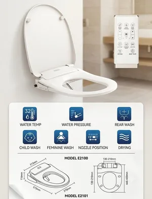 Smart Toilet Seat – Heated Seat, Wash & Dry – New