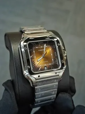 CARTIER SANTOS Smokey Brown كارتير فرست