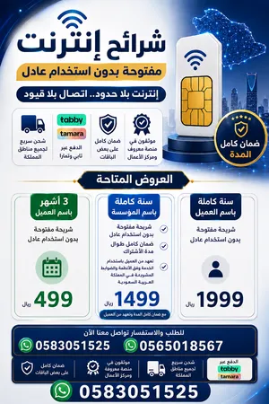 شرايح انترنت سنوية