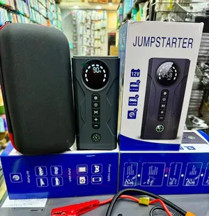جهاز اشتراك السيارات المتعدد الوظائف (Jump Starter + منفاخ إطارات) الكميه محدوده