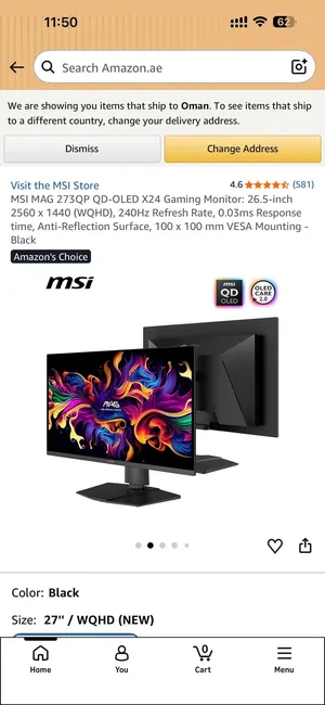 MSI MAG 273QP QD-OLED 240hz