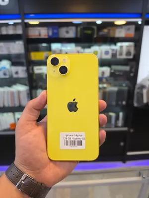 موبايل ايفون 14 بلس شرق اوسط مدخل خط مستعمل بحالة ممتازة جدا بمساحة 128 جيجا Iphone 14 plus 128GB